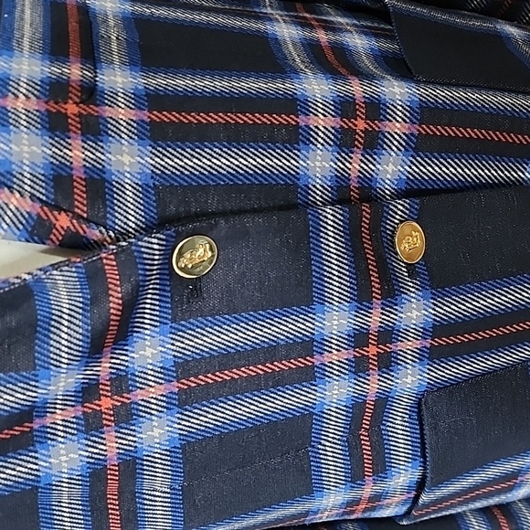 Ralph Lauren Stylish Plaid Blazer  Jacket with Gold Buttons - Picture 2 of 10